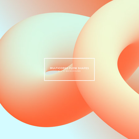 abstract background, multicore flow shapesのイラスト素材