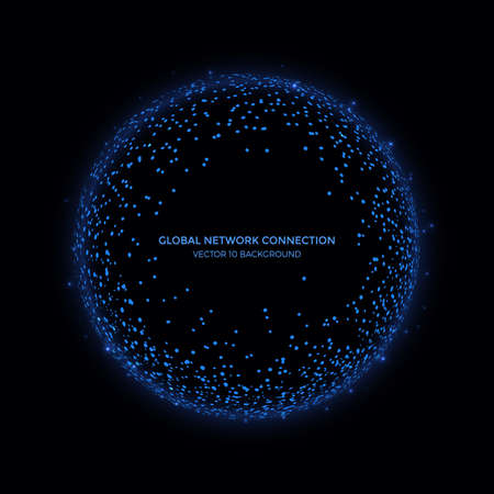 Connection lines Around Earth Globe. Communication technology for internet business.のイラスト素材