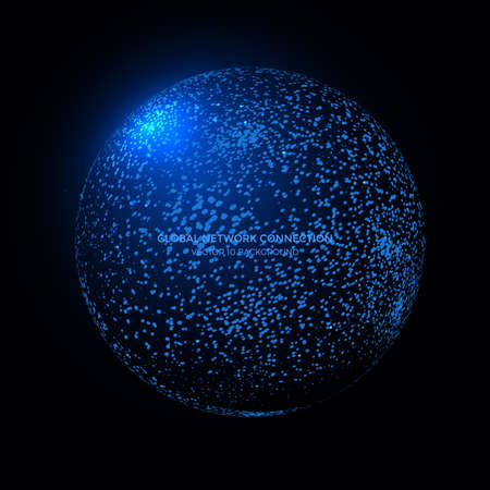 Connection lines Around Earth Globe. Communication technology for internet business.のイラスト素材