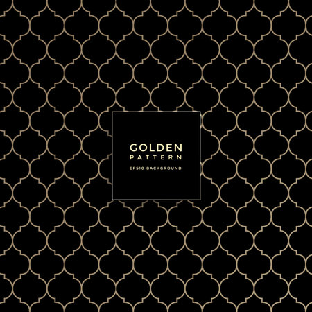 Luxury golden geometric pattern, abstract pattern backgroundのイラスト素材