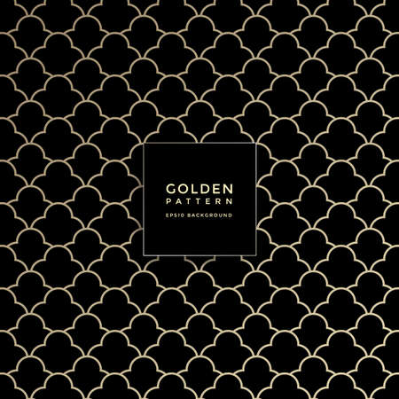 Luxury golden geometric pattern, abstract pattern backgroundのイラスト素材