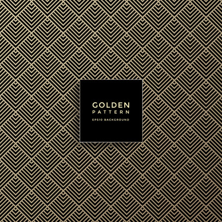 Luxury golden geometric pattern, abstract pattern backgroundのイラスト素材