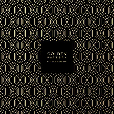 Luxury golden geometric pattern, abstract pattern backgroundのイラスト素材