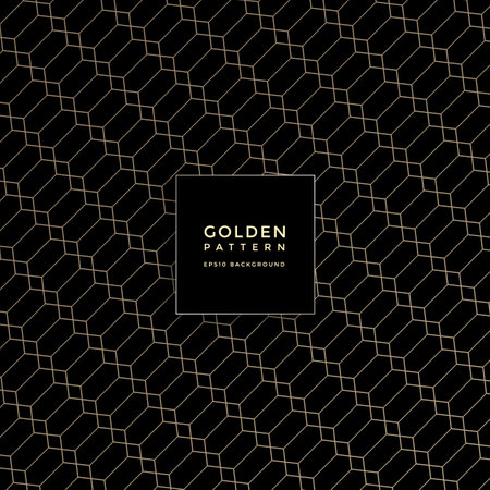 Luxury golden geometric pattern, abstract pattern backgroundのイラスト素材