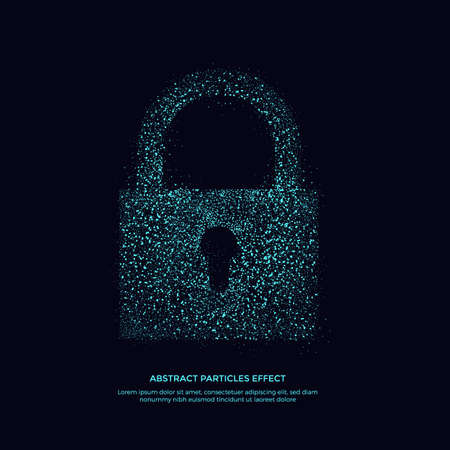 abstarct particles effect, glitter pattern objectのイラスト素材