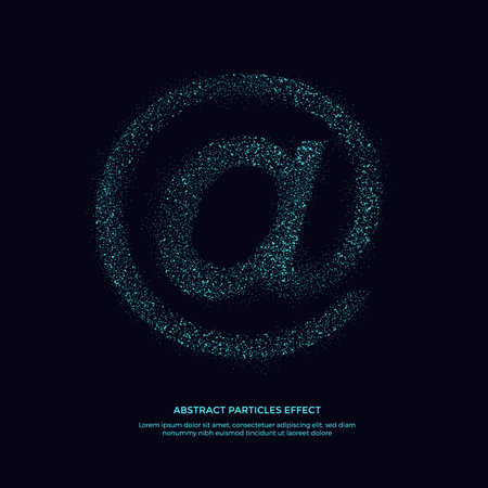 abstarct particles effect, glitter pattern objectのイラスト素材