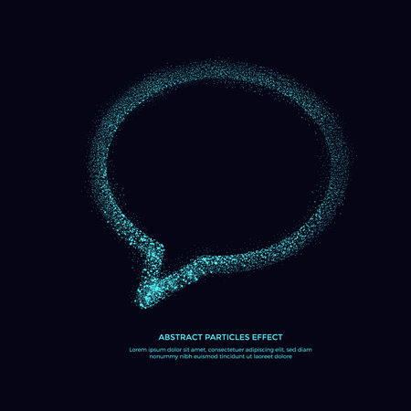abstarct particles effect, glitter pattern objectのイラスト素材