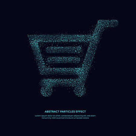abstarct particles effect, glitter pattern objectのイラスト素材
