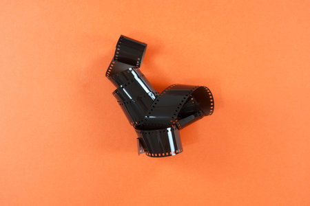 movie, cinema video concept. movie clapper board with copy space.の写真素材