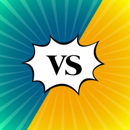 Versus screen. Modern versus background with luxury style. Challenge composition with neon effect.のイラスト素材
