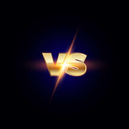 Versus screen. Modern versus background with luxury style. Challenge composition with neon effect.のイラスト素材