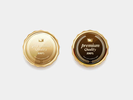 Luxury golden label and symbolのイラスト素材