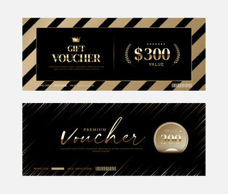Luxury voucher and vip coupon backgroundsのイラスト素材