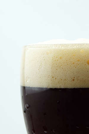 Full beer glass, A glass of cold beer macro photography, cool beer objectの写真素材