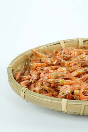 Dried shrimp object, dried shrimp isolated on white backgroundの写真素材