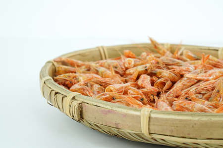 Dried shrimp object, dried shrimp isolated on white backgroundの写真素材
