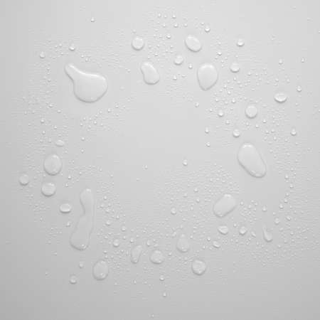 transparent water droplets, clean bubblesの写真素材