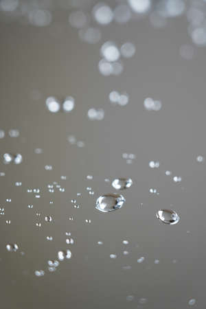 transparent water droplets, clean bubblesの写真素材
