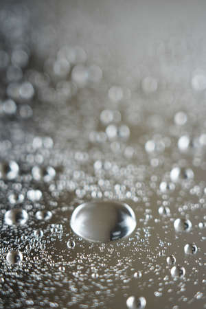 transparent water droplets, clean bubblesの写真素材