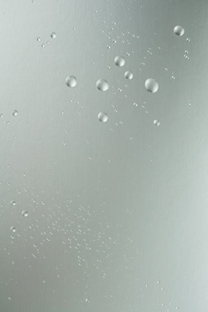 transparent water droplets, clean bubblesの写真素材
