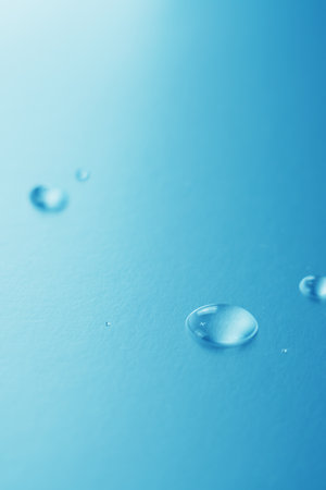 transparent water droplets, clean bubblesの写真素材