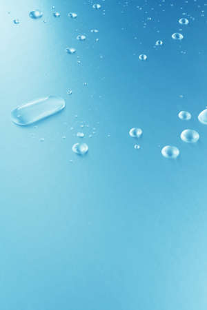 transparent water droplets, clean bubblesの写真素材