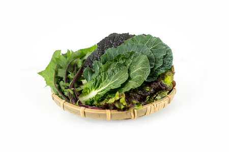 Variety of fresh vegetables, green crops