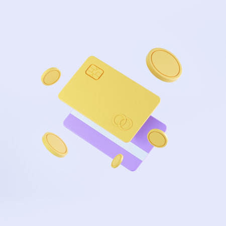 3d rendering coin objects, Simple financial related iconsの写真素材
