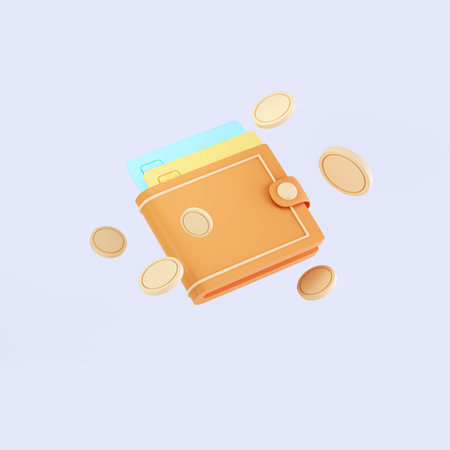 3d rendering coin objects, Simple financial related iconsの写真素材