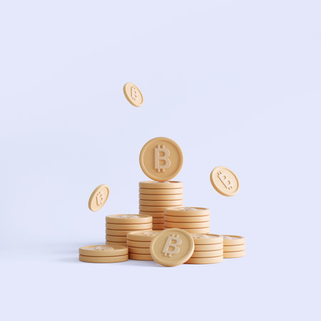 3d rendering coin objects, Simple financial related iconsの写真素材