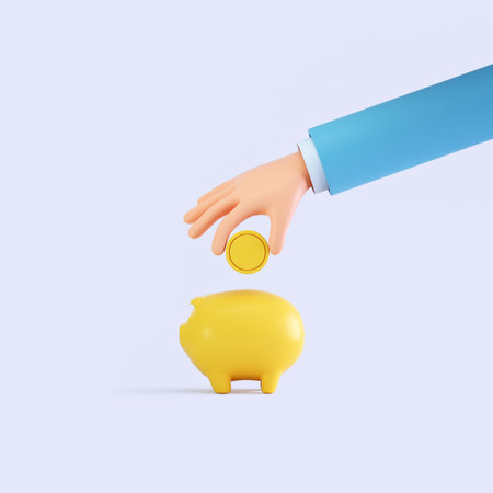 3d rendering coin objects, Simple financial related iconsの写真素材