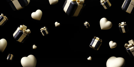 3d rendering Black friday sale background. banner,poster,podium on black background.の写真素材