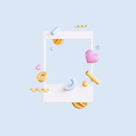 3d rendering SNS, Social media service, influencer backgroundの写真素材