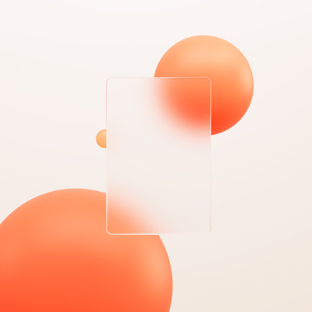 3d render Glassy background. modern Glass Morphism style.の写真素材