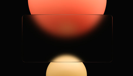 3d render Glassy background. modern Glass Morphism style.の写真素材