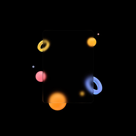 3d render Glassy background. modern Glass Morphism style.
