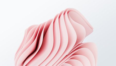 Abstract background with pink wavy lines. Vector illustration for your design