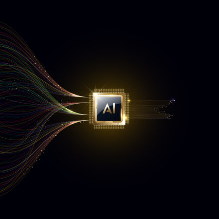 Abstract technology background with microprocessor. Vector illustration for your design.のイラスト素材