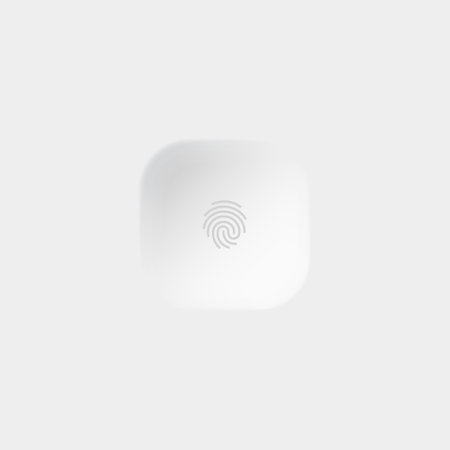Realistic 3d White Button with Wifi Sign Isolated on White Backgroundのイラスト素材