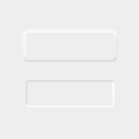 Set of white buttons on a white background. Vector Illustration.のイラスト素材