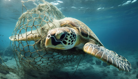 Hawaiian Green Sea Turtle (Chelonia mydas)の素材