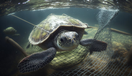 Hawaiian Green Sea Turtle (Chelonia mydas)の素材