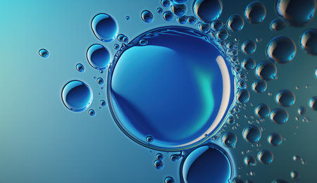 Generative AI technology. Abstract Waterdrop Backgroundの素材