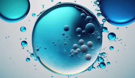Generative AI technology. Abstract Waterdrop Backgroundの素材