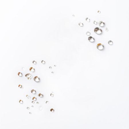 Christmas decoration on white background. Minimal concept. Flat lay, top view.の素材