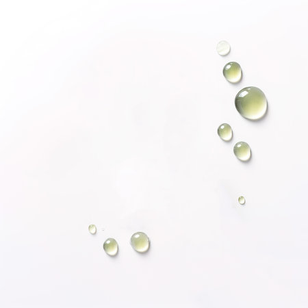 Water drops on a white background. Water drops on a white background.の素材
