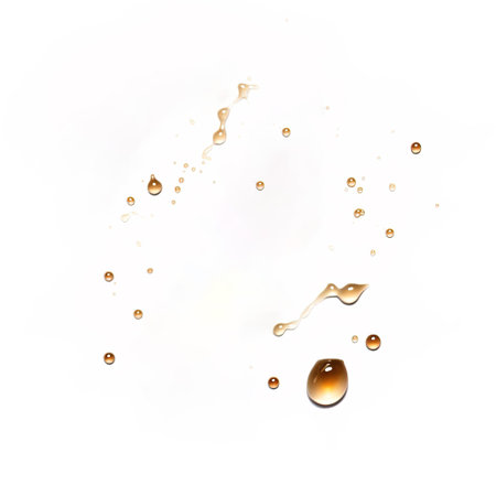 3D illustration of a drop of oil on a white background.の素材