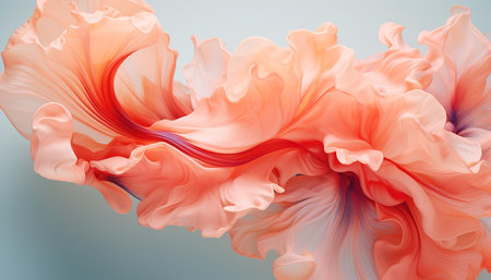 abstract background with pink and orange iris. 3d renderingの素材