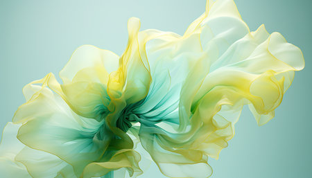 abstract background of colored silk or satin twirling in the windの素材