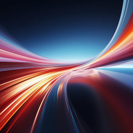 Abstract blue and red background with speed motion blur. Vector illustration.の素材